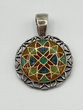 Carolyn Pollack 925 Sterling Silver Round Pendant